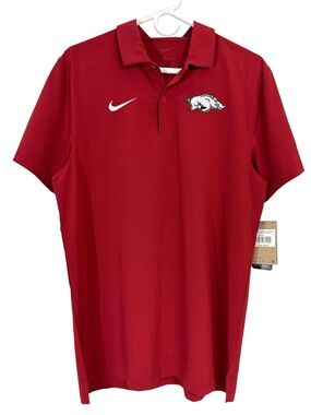 Men’s Nike Arkansas Razorbacks Track & Field Official Short Sleeve Polo Shirt